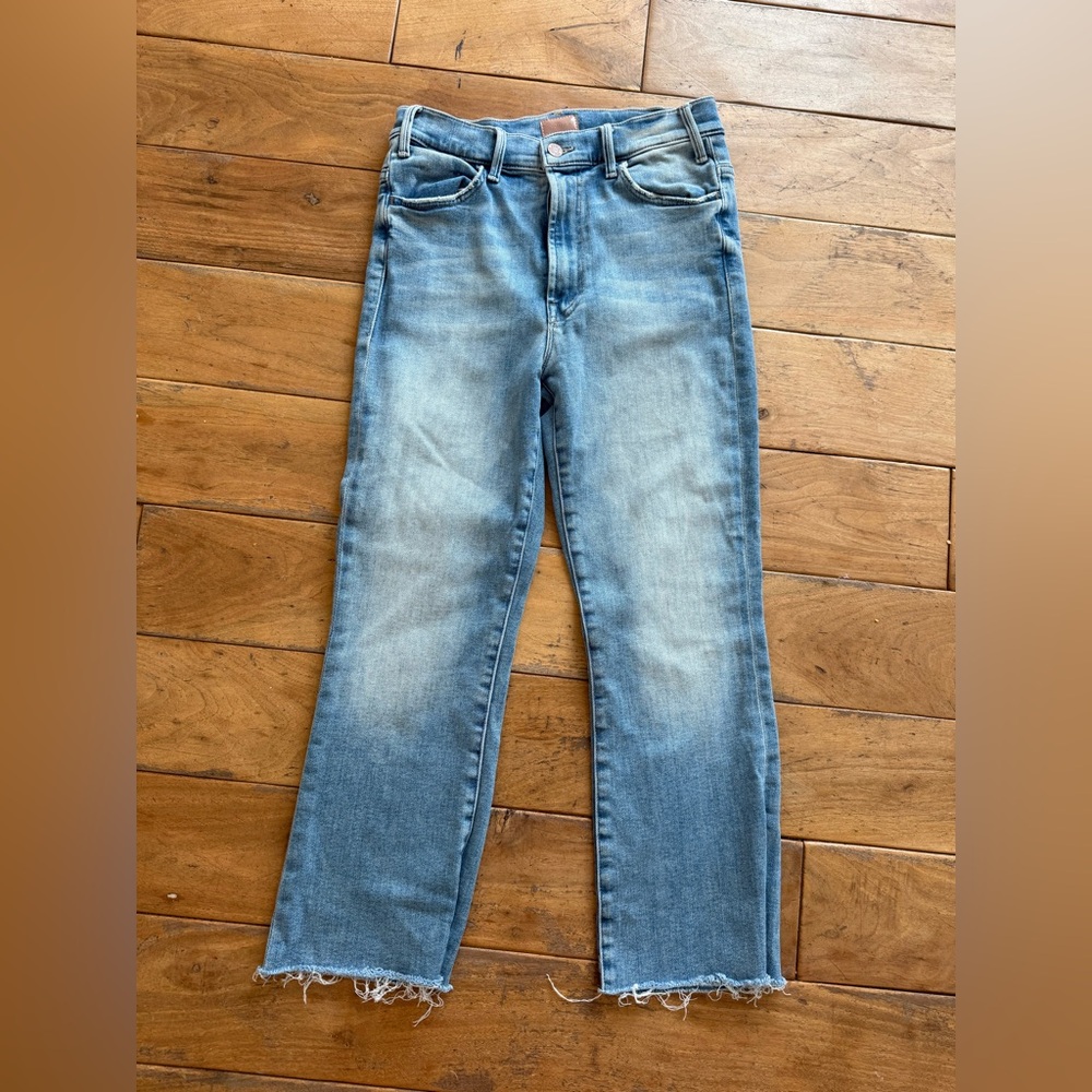 Mother size 29 the hustler ankle fray